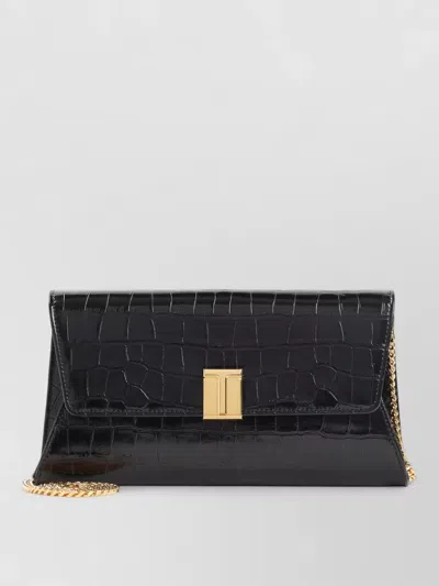 Tom Ford Crocodile Texture Chain Strap Clutch Bag