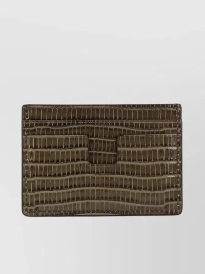 Tom Ford Crocodile Texture Leather Cardholder