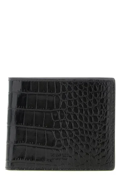 Tom Ford Crocodile Wallet In Black