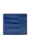 Tom Ford Crocodile-effect Bifold Wallet In Black