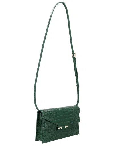 Tom Ford Crocodile-embossed Calf Leather Shoulder Bag In Green