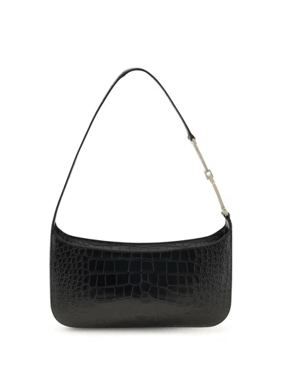 Tom Ford Crocodile-print Calf Leather Shoulder Bag In Black