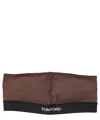 Tom Ford Logo Underband Strapless Bra In Brown