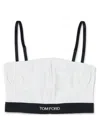 Tom Ford Modal Bra With Design And Adjustable Straps In White