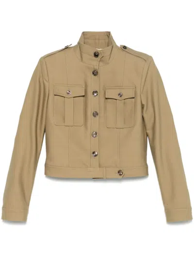 Tom Ford Cropped Jacket In Green