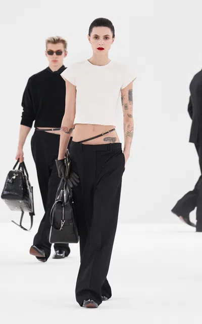 Tom Ford Cropped Leather Top In Multi