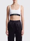 Tom Ford White Bralette With Contrasting Logo Print In Modal Stretch Woman In White
