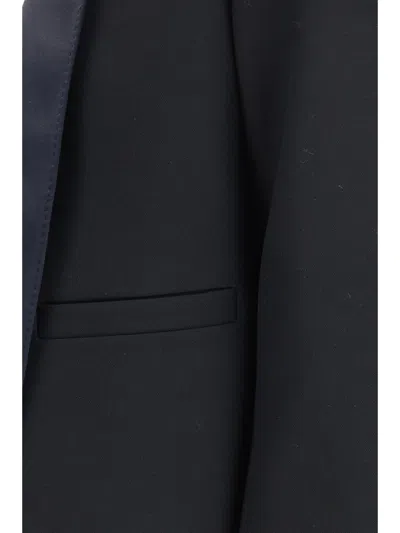 Tom Ford Cropped Single-breasted Wool Blazer In Blue