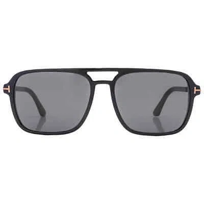Pre-owned Tom Ford Crosby Smoke Pilot Men's Sunglasses Ft0910 01a 59 Ft0910 01a 59 In Gray