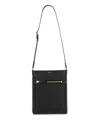 Tom Ford Logo Leather Crossbody Bag In Black
