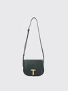 Tom Ford T-plaque Leather Shoulder Bag In Green