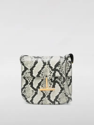 Tom Ford Tara Mini Crossbody Bag In Python-printed Leather In Roccia