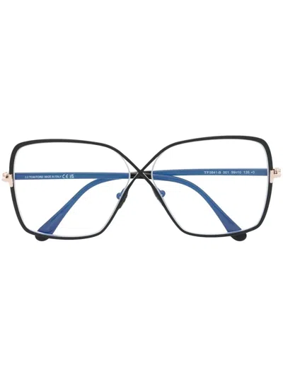 Tom Ford Crossover Square-frame Glasses In Schwarz