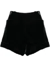 Tom Ford Crushed Velvet Shorts In Black