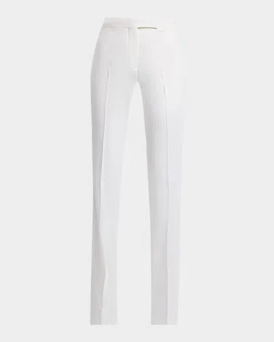 Tom Ford Crystal Sleeveless Grain De Poudre High-low Gown In White