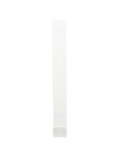 Tom Ford Crystal-embellished Fringed Scarf In White