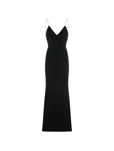 Tom Ford Crystal-embellished Open-back Maxi Dress In Black