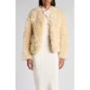 Tom Ford Curly Genuine Shearling Jacket In Yellow