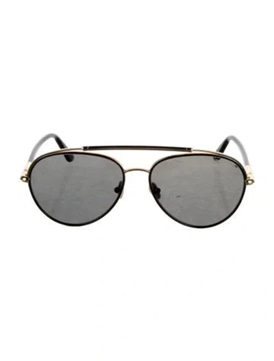 Pre-owned Tom Ford Curtis Aviator Sunglasses In Black