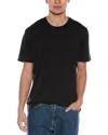 Tom Ford Black Basic Crewneck T-shirt With Tonal Stitching In Cotton Blend Man In Black