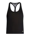 Tom Ford Silk Racerback Scoop Neck Tank Top In Black