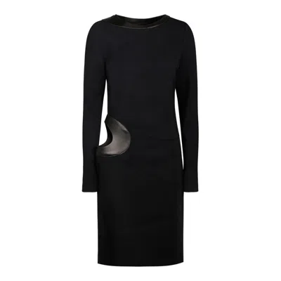 TOM FORD CUT-OUT DETAILED CREWNECK MINI DRESS