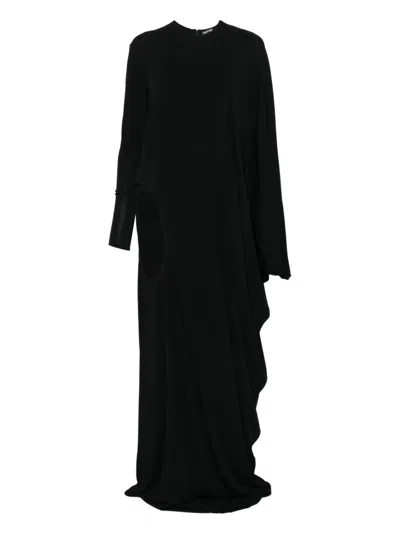 Tom Ford Cut-out Draped Dress In Black