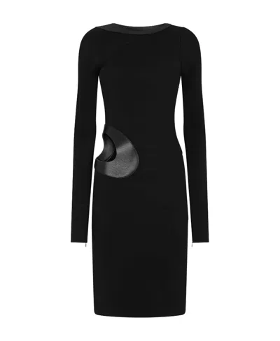 TOM FORD TOM FORD CUT-OUT DETAILED CREWNECK MINI DRESS