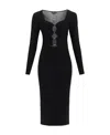 Tom Ford Knitted Midi Dress With Cut-outs In Black