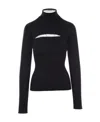 Tom Ford Cut-out Virgin Wool-blend Jumper In Black