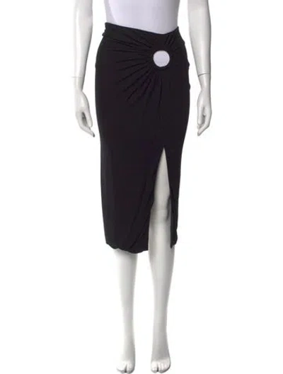 Pre-owned Tom Ford Cutout Accent Knee-length Skirt In Black