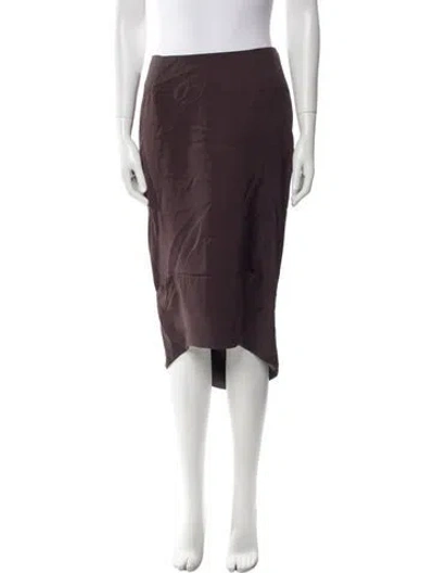 Pre-owned Tom Ford Cutout Accent Knee-length Skirt In Brown