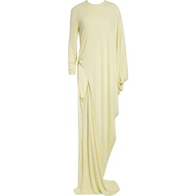 TOM FORD TOM FORD CUTOUT DRAPED LONG SLEEVE JERSEY GOWN