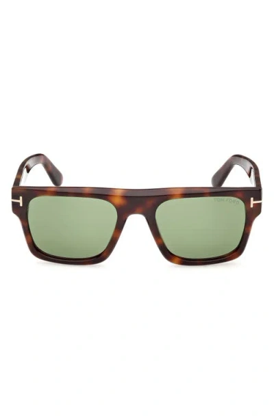 Tom Ford Cyrus 53mm Square Sunglasses In Brown