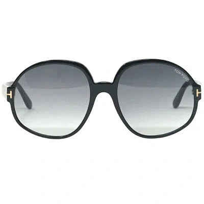 Pre-owned Tom Ford Damen Sonnenbrille Ft0991 Claude-02 01b Sonnenbrille In Schwarz