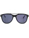 Tom Ford Damian 02 Pilot-frame Sunglasses In Black