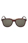 Tom Ford Eyewear Damian Pilot Frame Double Bridge Sunglasses In Brown