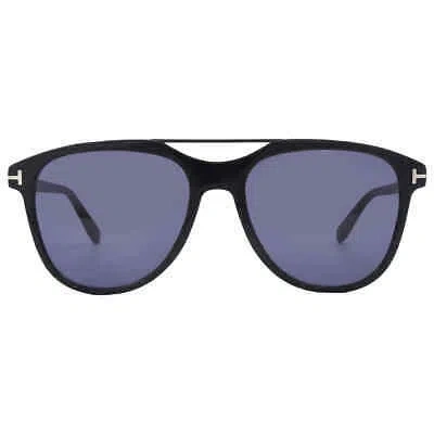 Pre-owned Tom Ford Damian Blue Pilot Men's Sunglasses Ft1098 01v 54 Ft1098 01v 54