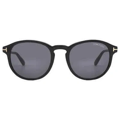 Pre-owned Tom Ford Dante Smoke Round Men's Sunglasses Ft0834 01a 52 Ft0834 01a 52 In Gray