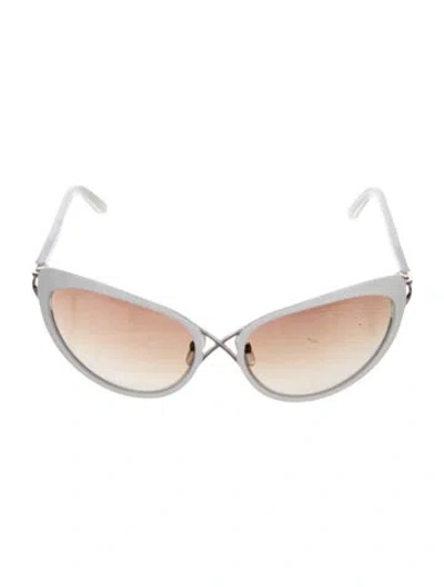 Pre-owned Tom Ford Daria Cat-eye Sunglasses In Neutral