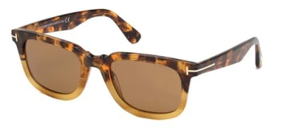 Pre-owned Tom Ford Dario Ft 0817 Brown Havana/light Brown 51/21/145 Men Sunglasses