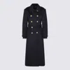Tom Ford Double-breasted Military Coat In Navy