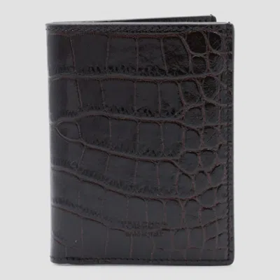 Tom Ford Dark Brown Leather Card Holder