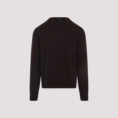 Tom Ford Dark Brown Plain Sweater