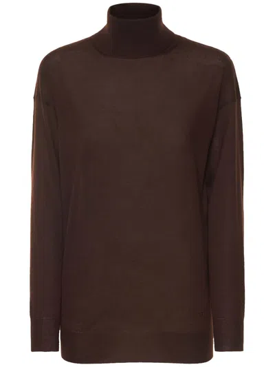 Tom Ford Dark Brown Sweater With High Collar Versatile
