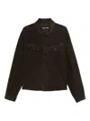 Tom Ford Slim-fit Cotton-blend Corduroy Jacket In Burgundy