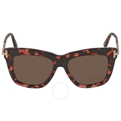 Tom Ford Dasha Brown Square Ladies Sunglasses Ft0822 56e 52