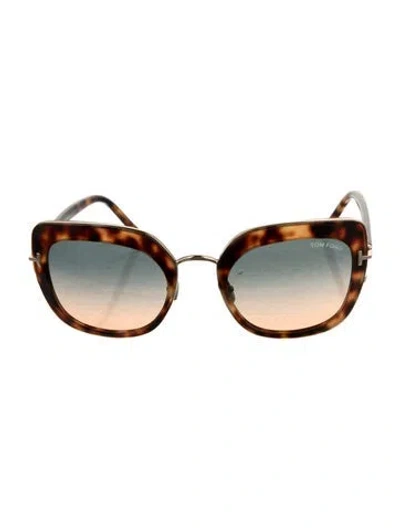 Pre-owned Tom Ford Dasha Oversize Sunglasses In Multi
