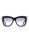 Tom Ford Dasha Oversized Sunglasses In Black