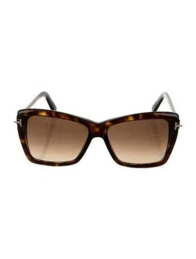 Pre-owned Tom Ford Dasha Square Sunglasses In Brown